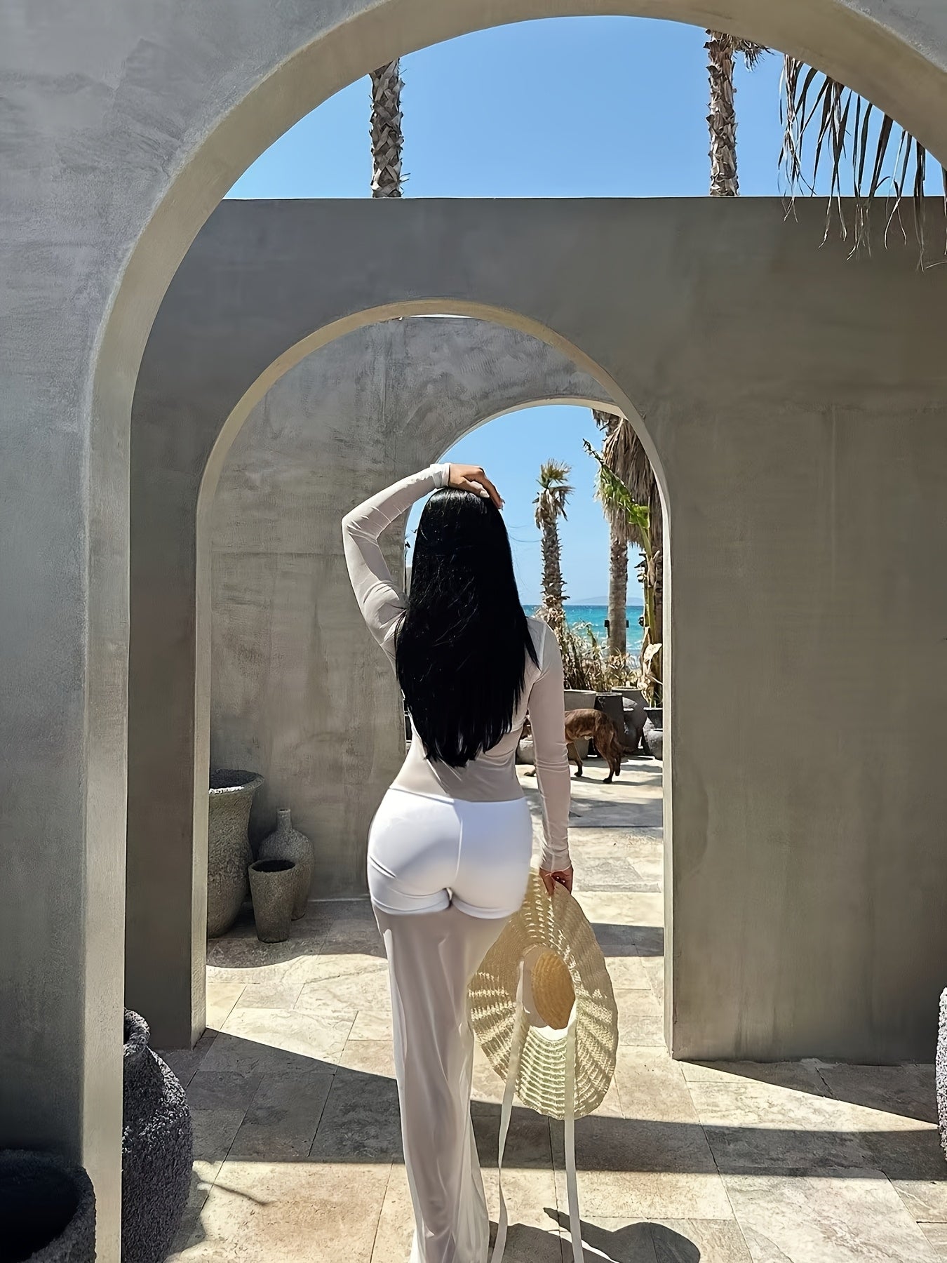 Robe de plage longue femme style glamour pour vacances et piscine