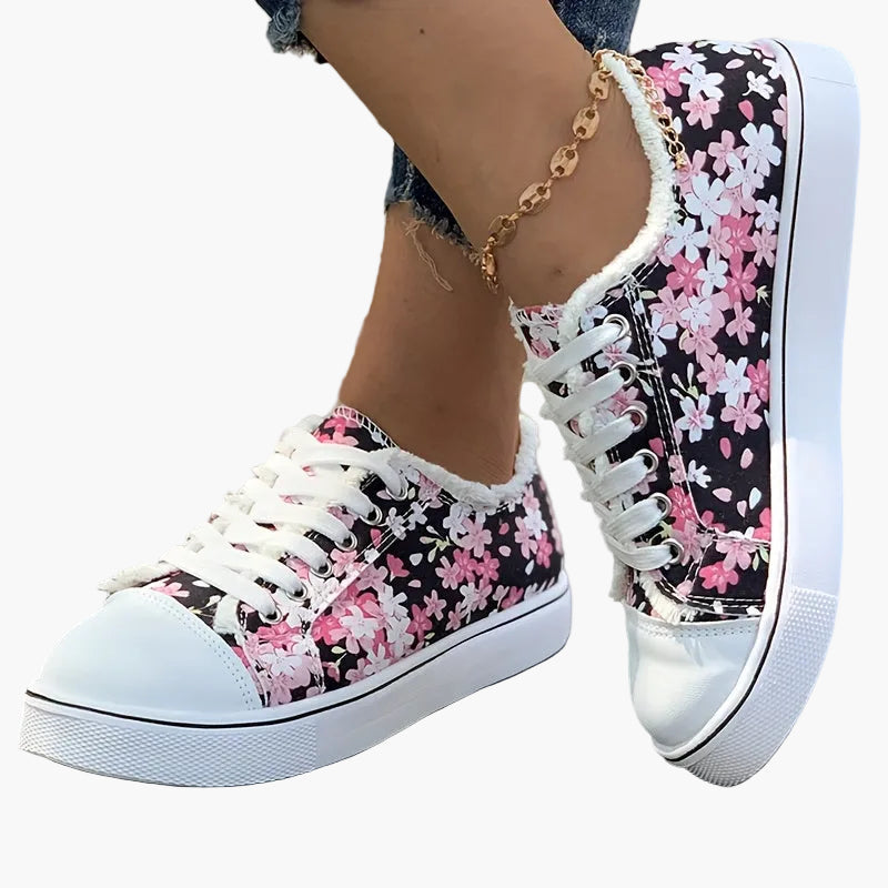 Baskets décontractées femme style floral tendance pour usage quotidien