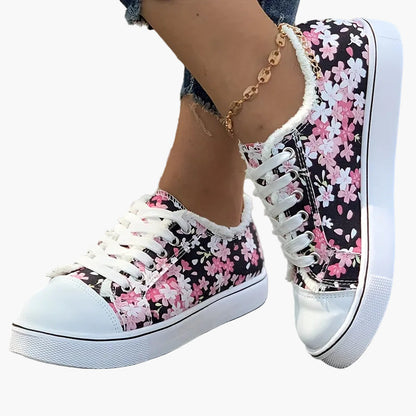 Baskets décontractées femme style floral tendance pour usage quotidien