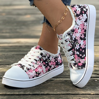 Baskets décontractées femme style floral tendance pour usage quotidien