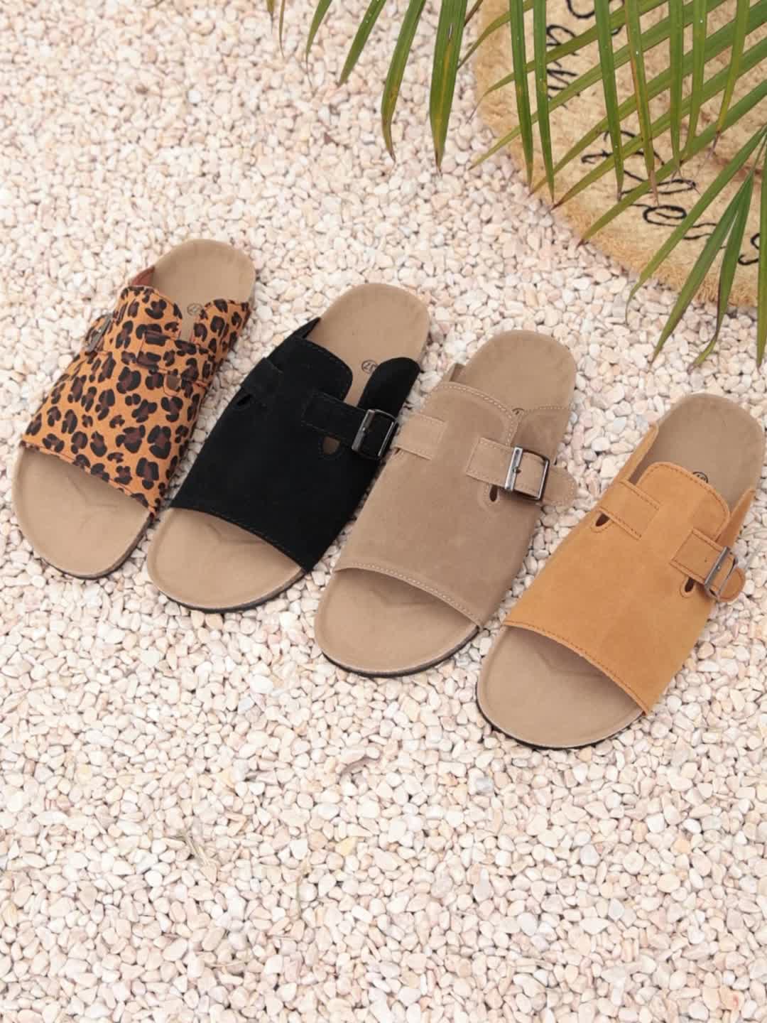 Sandales décontractées à bride boucle pour femme – Style slip-on confortable et chic