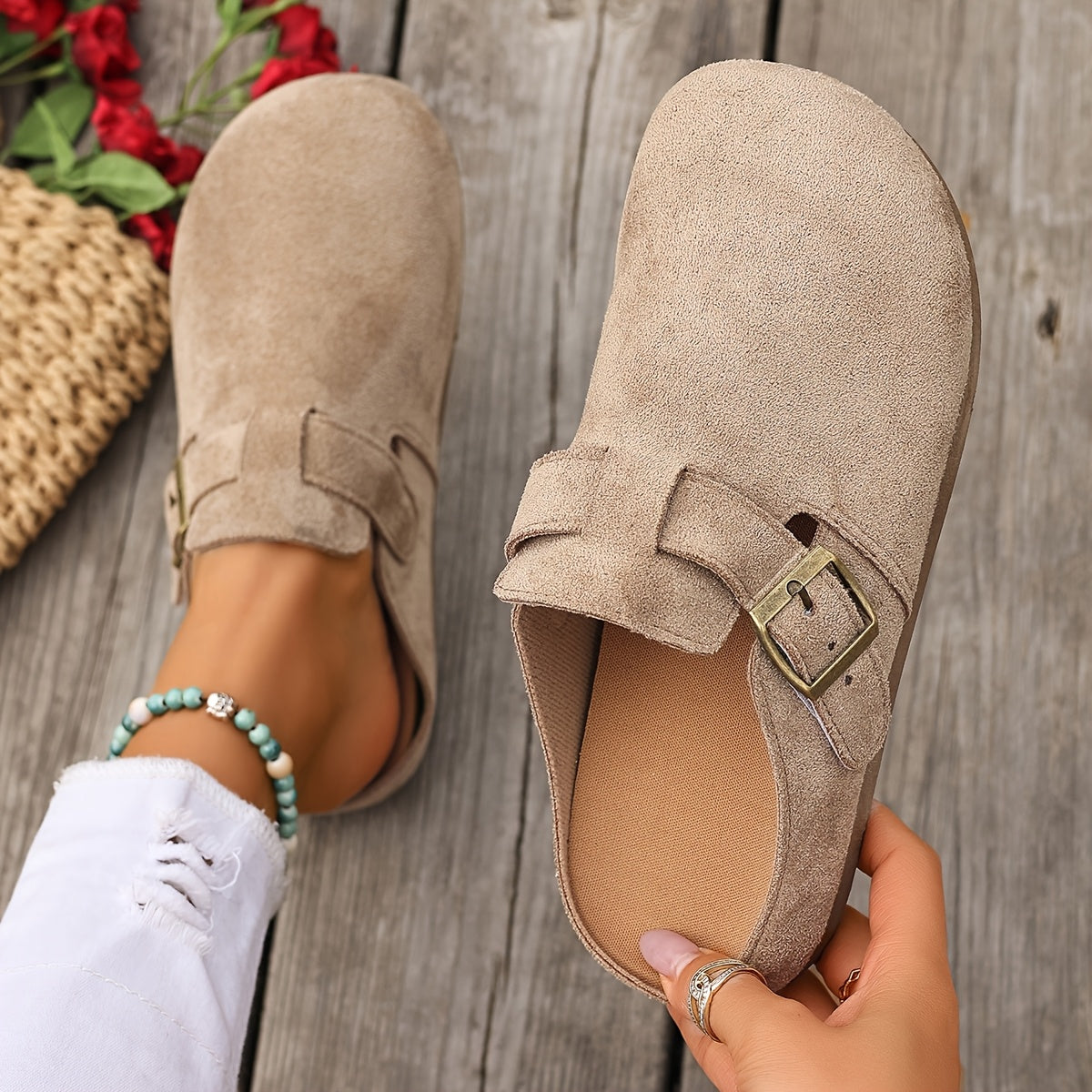 Sabots Mules Décontractés Femme avec Boucle – Style Classique Polyvalent pour Usage Quotidien