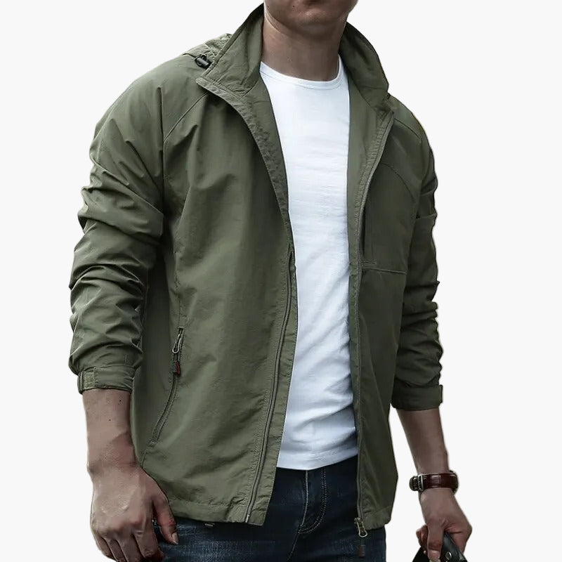 Men's Waterproof Cargo Jacket Casual Style for Outdoor and Everyday Use