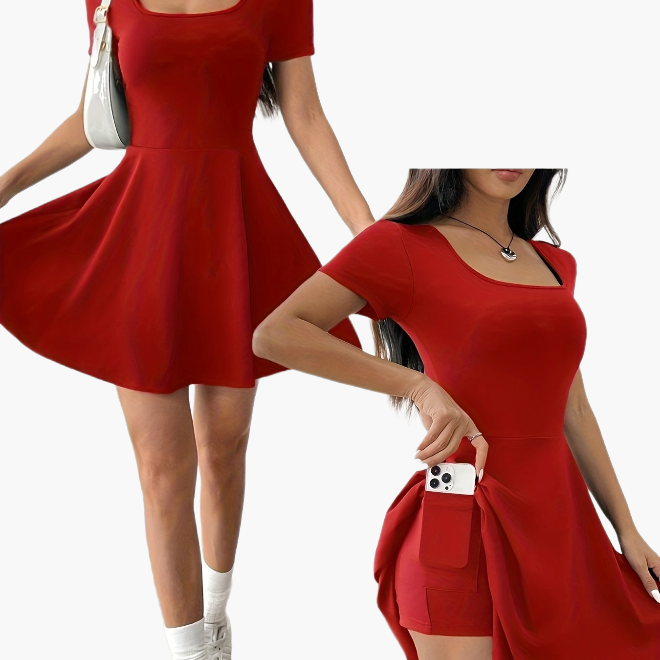 Robe courte élégante pour femme - Style décontracté et tendance, idéale pour l'été