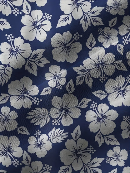 Hawaiihemd Herren Urlaubsstil mit Blumenmuster – Ideal für Sommer und Strand