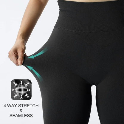 Legging push-up seamless taille haute femme, effet galbant, idéal fitness et yoga