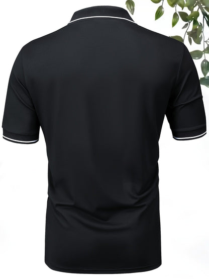 Polo casual da uomo con colletto a contrasto – Stile moderno e versatile