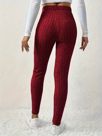 Legging côtelé gris clair taille haute avec détail papillon