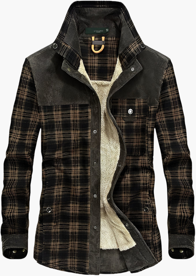Chaqueta camisa para hombre estilo leñador polar para actividades al aire libre y ocio
