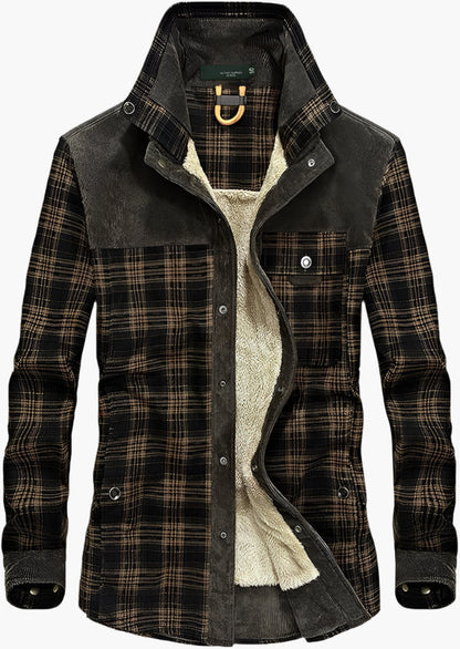 Chaqueta camisa para hombre estilo leñador polar para actividades al aire libre y ocio