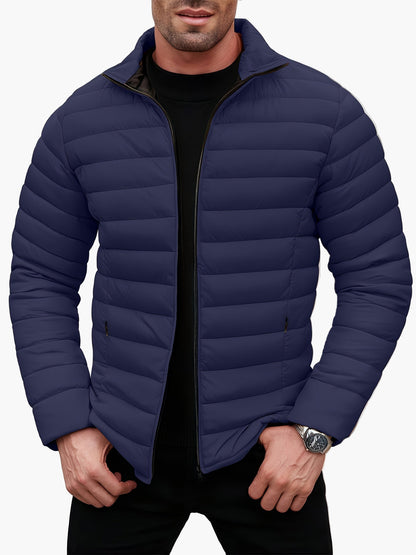 Men's quilted jacket casual style for winter and mid-season