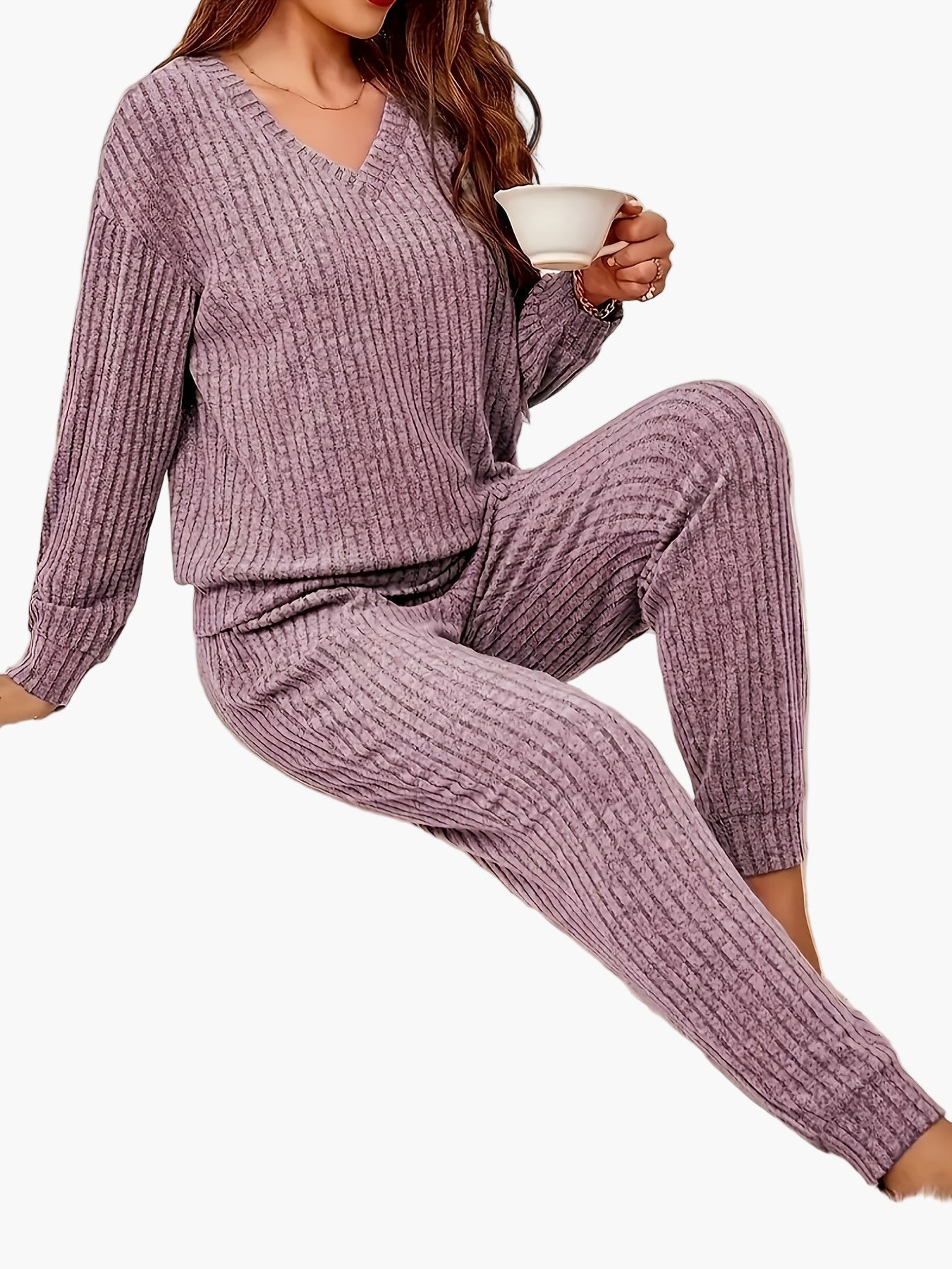 Pigiama Donna Set Loungewear Casual Stile Cocooning per Relax e Casa