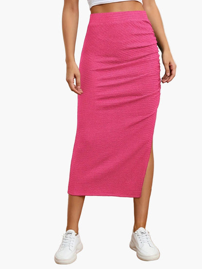 Jupe Longue Fendue Femme Style Élégant pour l'Été