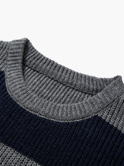 Maglione casual a righe da uomo stile autunno inverno