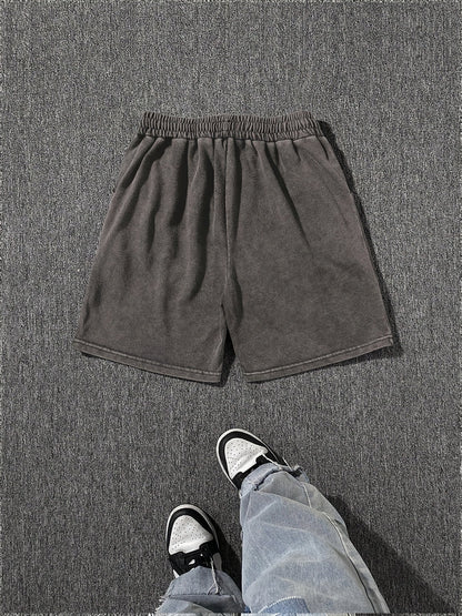 Short homme casual style urbain avec imprimé "Hustle" – idéal pour le streetwear et la détente