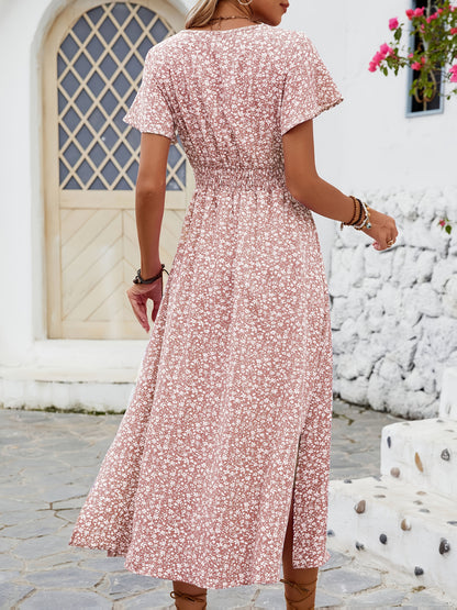 Abito lungo incrociato floreale stile bohémien da donna – Eleganza estiva e casual