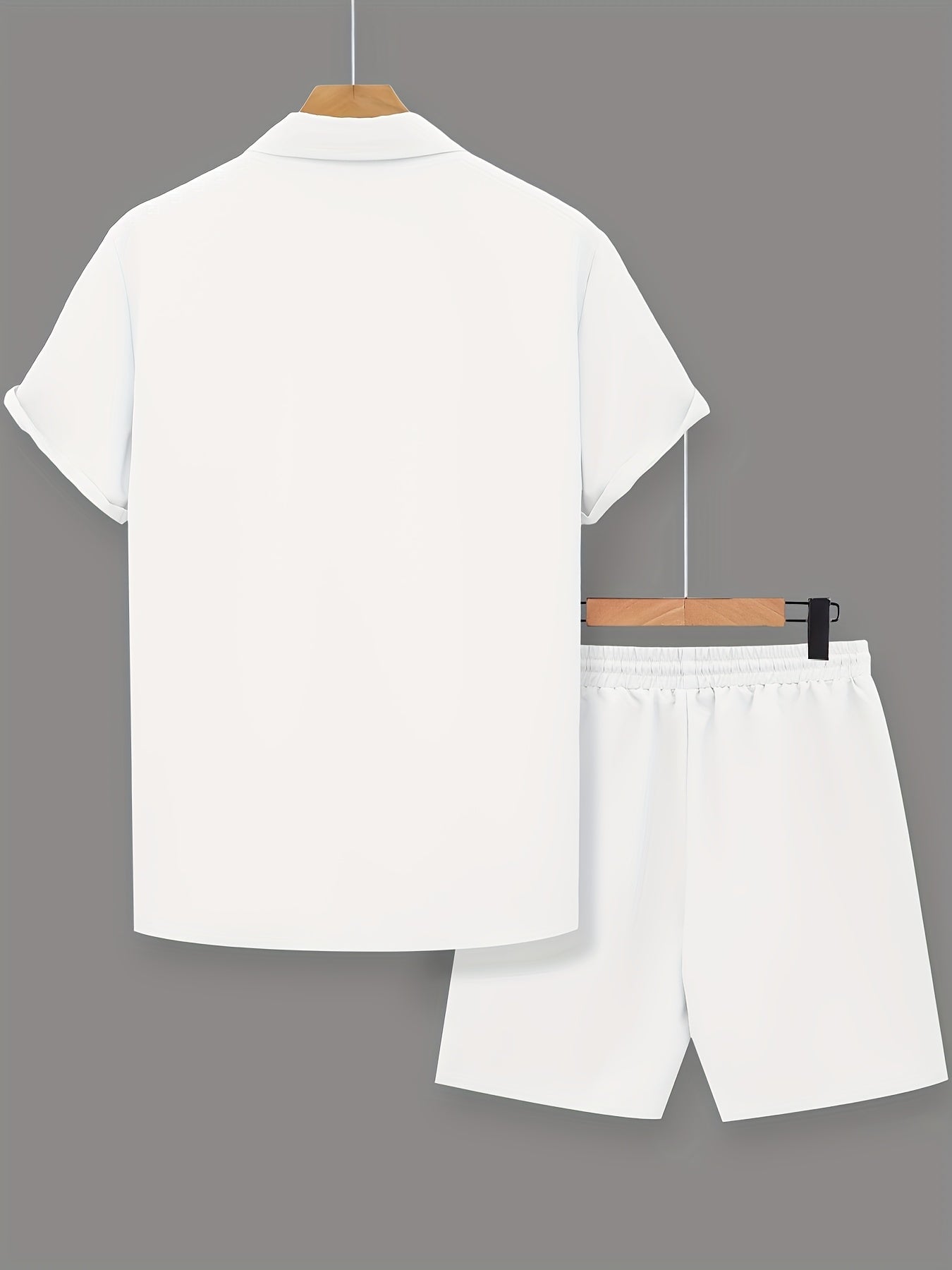Ensemble casual d'été pour homme avec chemise à boutons et short, style urbain citation motivationnelle