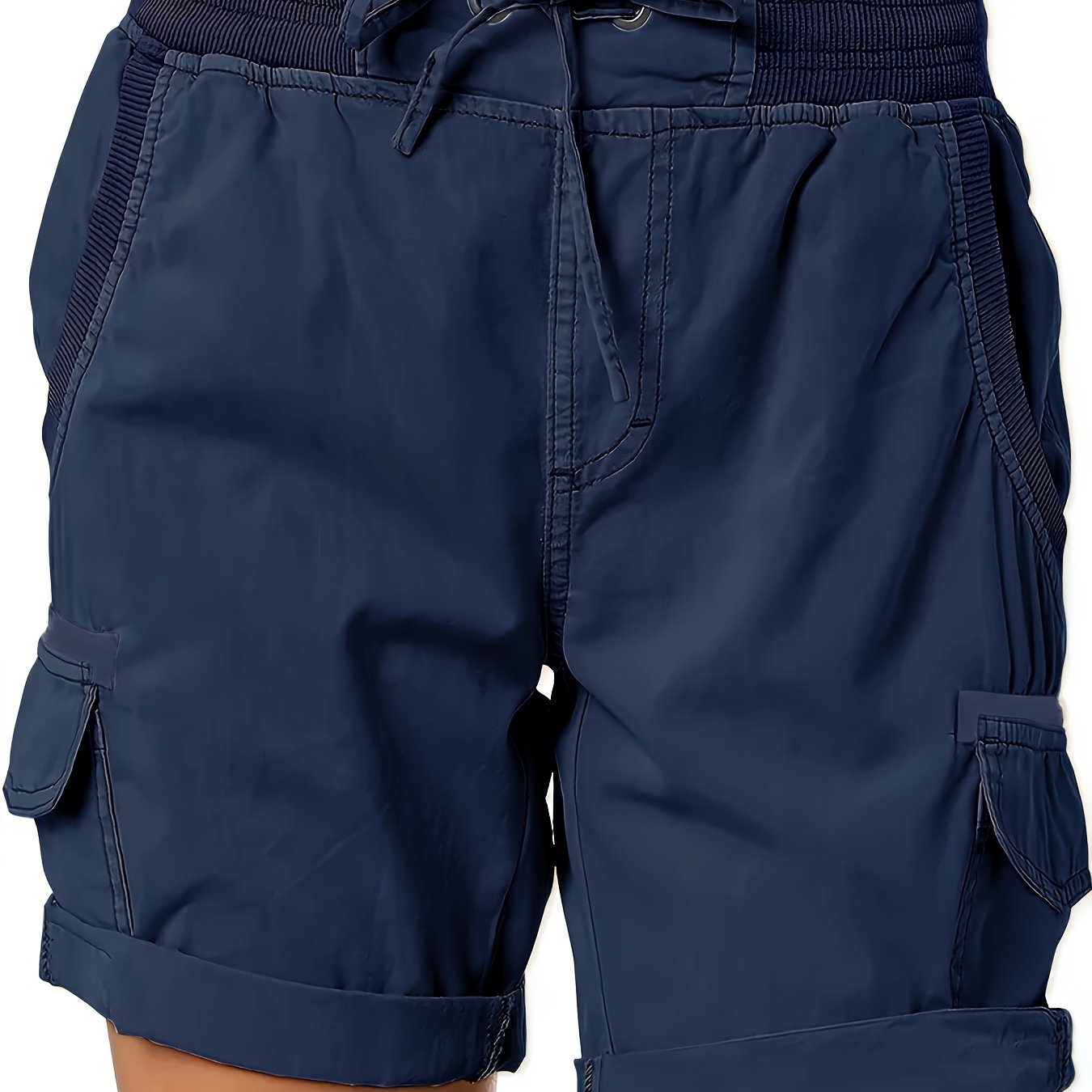 Shorts décontractés pour femme style cargo avec poches et cordon – Idéal pour l'été et les loisirs