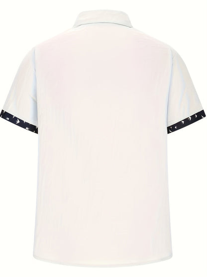 Chemise décontractée à manches courtes pour homme – Style estival élégant, idéale pour les sorties et les vacances