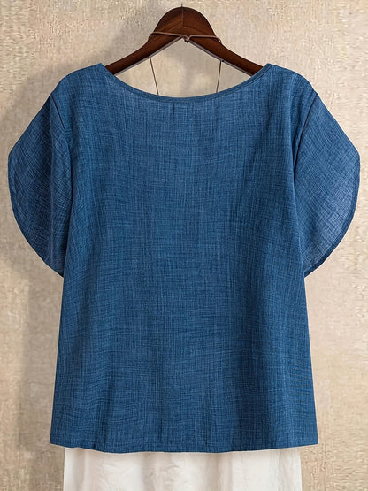 Blouse Tunique Femme Style Asymétrique Décontracté Élégant