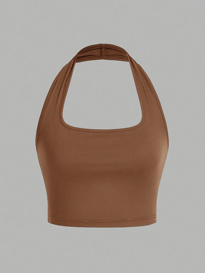 Dames top met open rug - Casual stijl met halternek voor de zomer