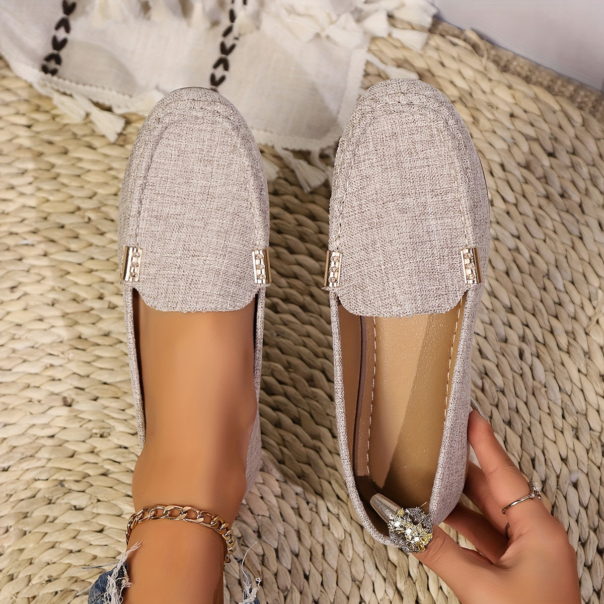 Mocasines casuales para mujer estilo penny-loafer urbano elegante