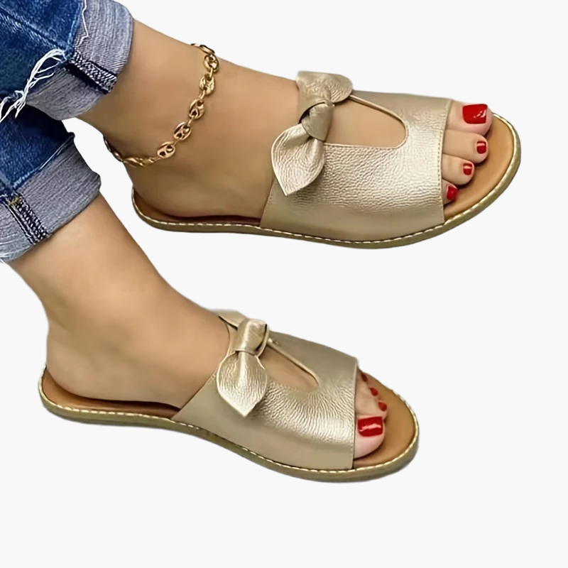 Sandalias mule para mujer con lazo elegante estilo casual para el verano