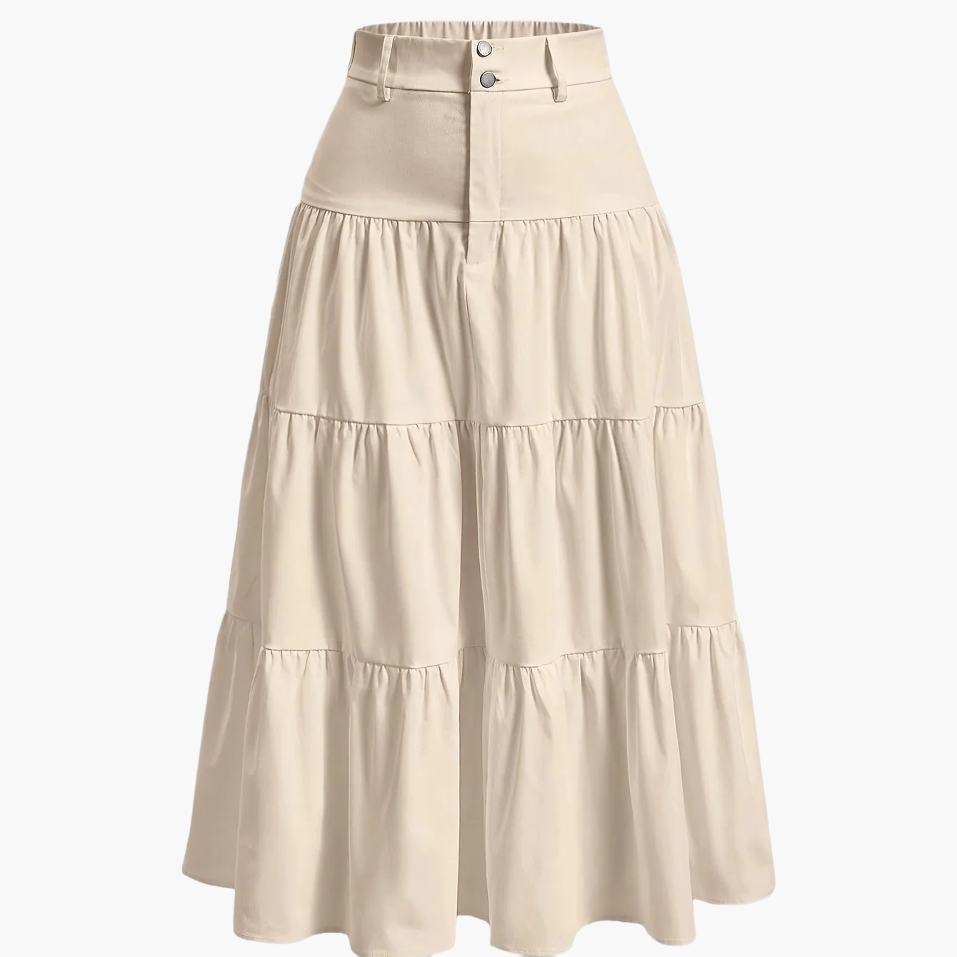 Długa spódnica damska z wysokim stanem w stylu boho, elegancka na wiosnę i lato