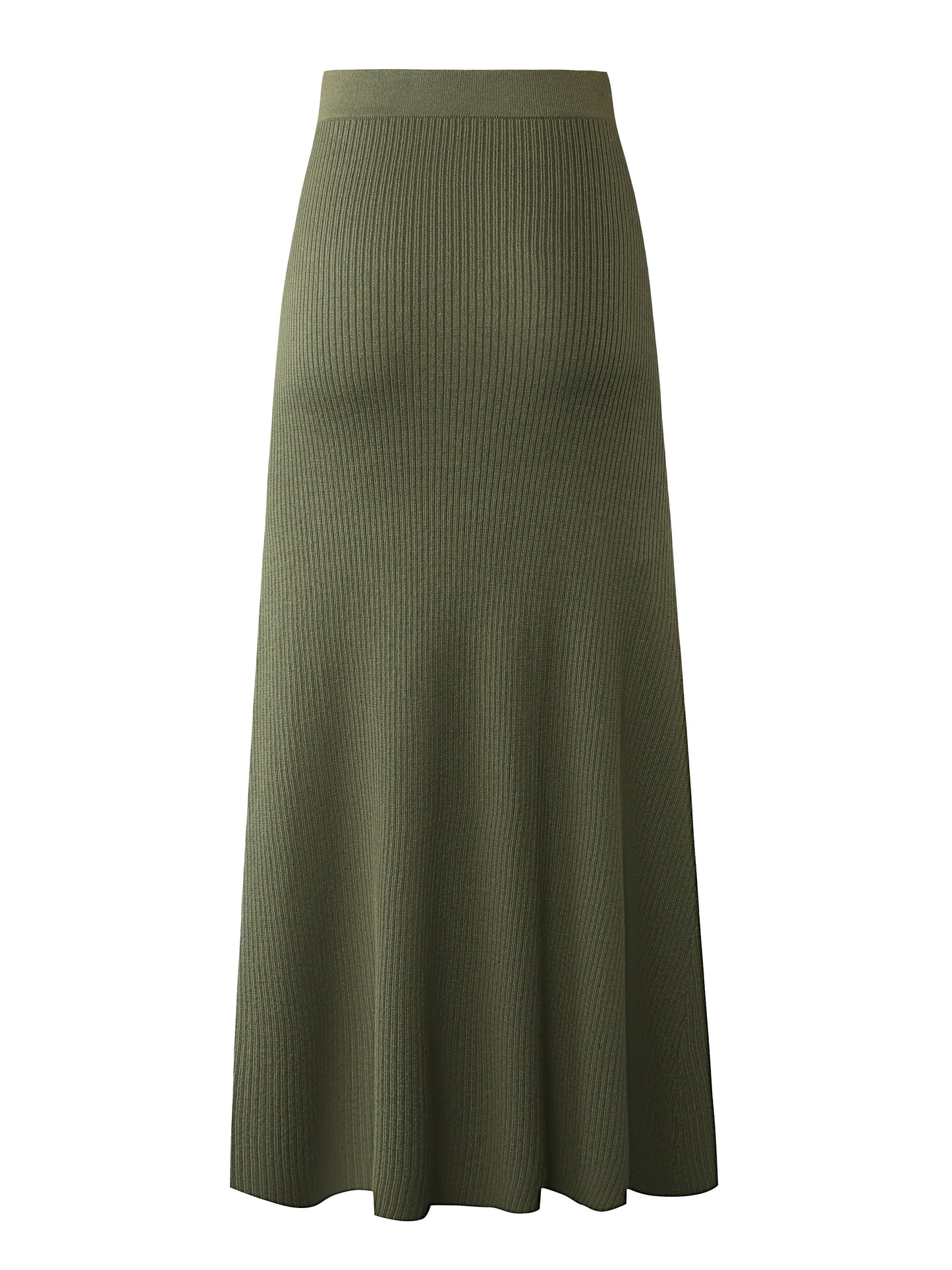 Lange damesrok met hoge taille, casual elegante stijl met ceintuur