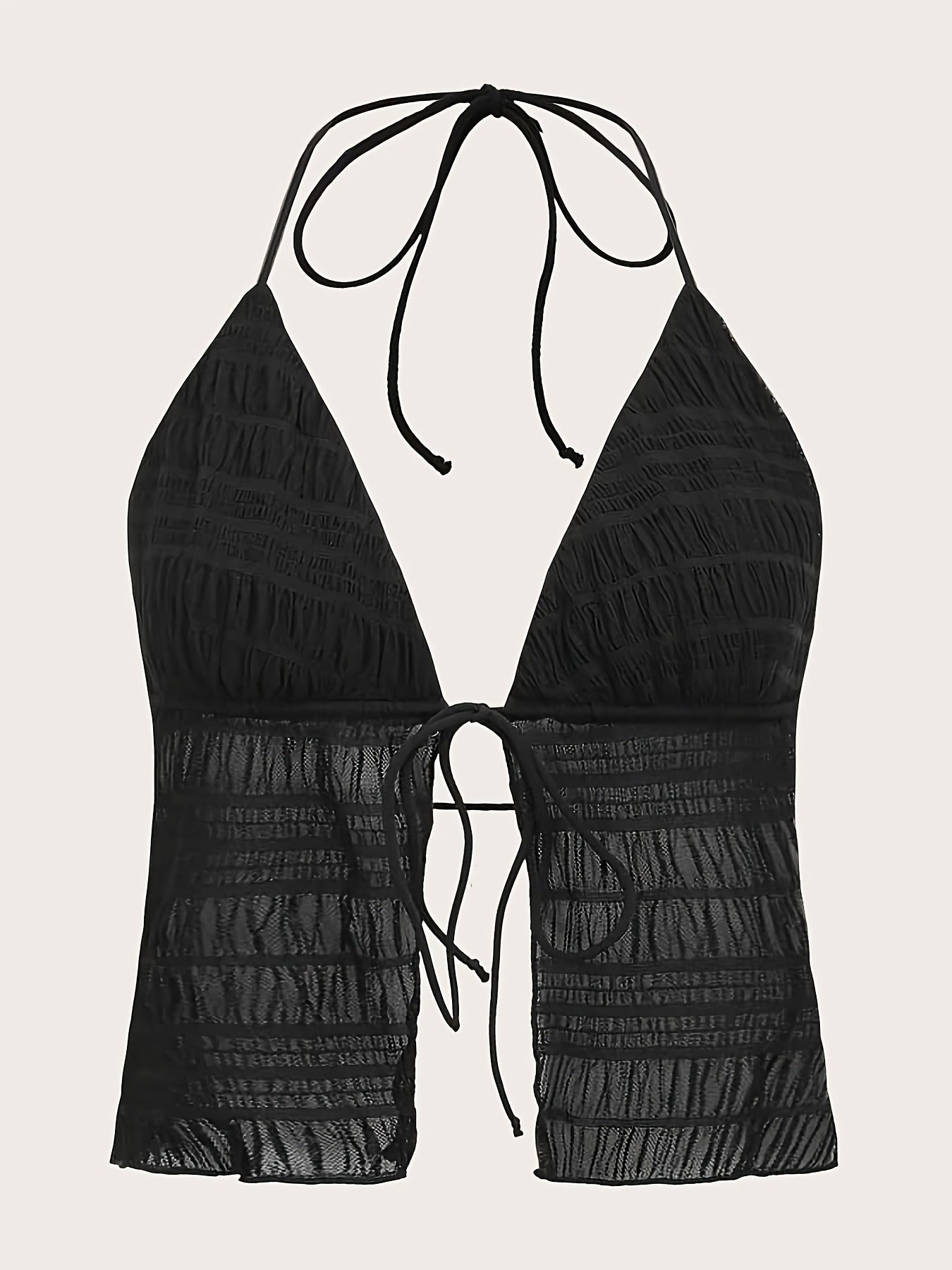 Top camisola mujer estilo halter chic para noche y playa