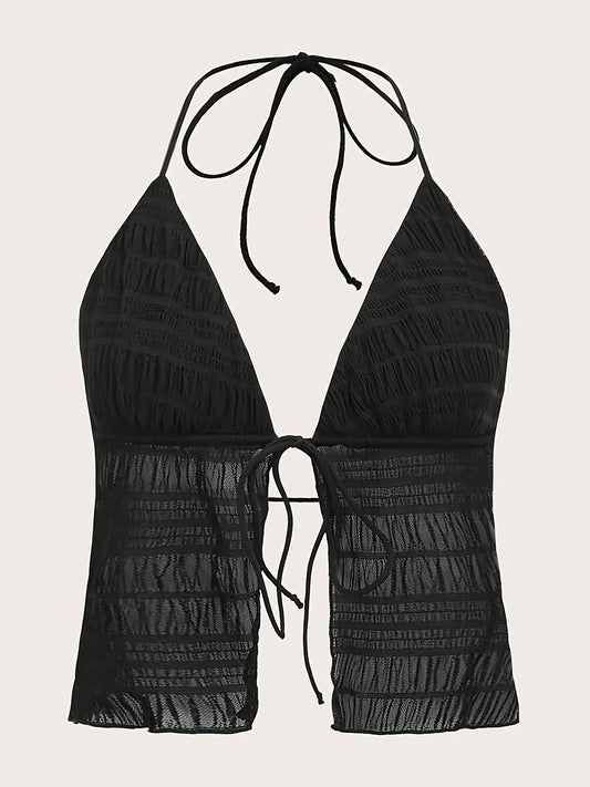 Topp Camisole Dam Stil Halter Chic Kväll och Strand
