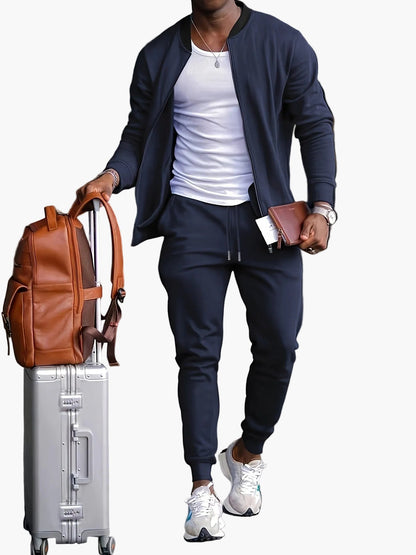 Ensemble Survêtement Homme Style Sport Moderne Polyvalent Idéal Voyage et Quotidien