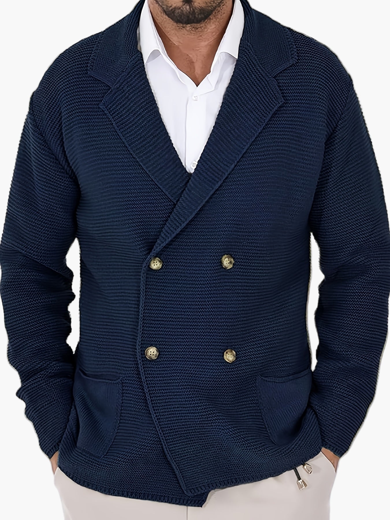 Men's casual double-breasted blazer jacket for all occasions