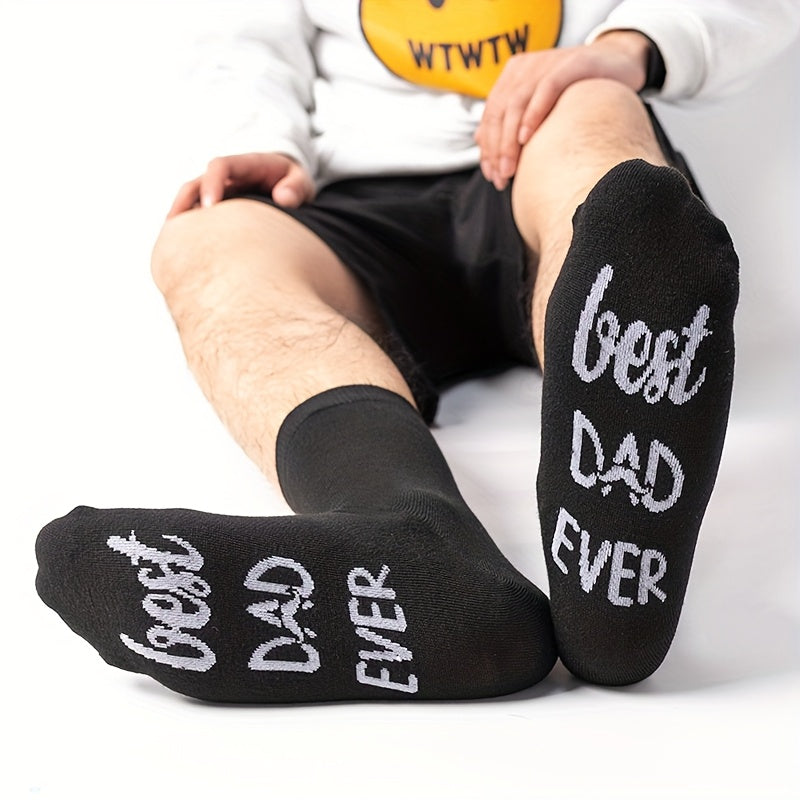 Calze fantasia uomo – Regalo originale « Best Dad Ever » per papà – Stile casual, umorismo e comfort quotidiano