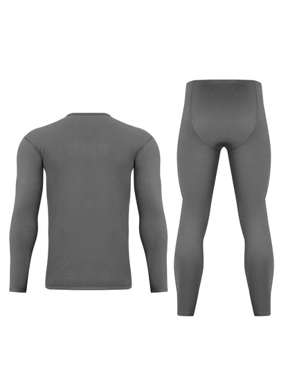 Sous-vêtements Thermiques Homme Manches Longues et Pantalon Gris et Noir (Lot de 4)