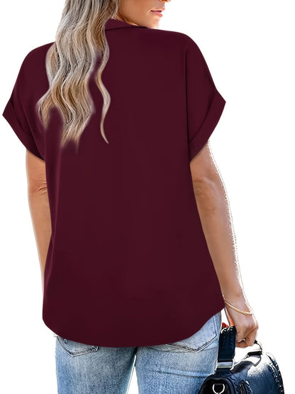 Elegante damesblouse met vleermuismouwen, casual stijl, zomer