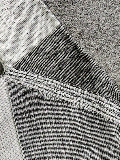 Sweat à Capuche Homme Bicolore Gris Tricot Texturé