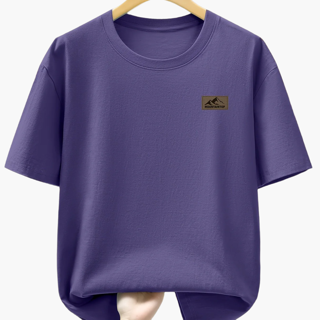 T-shirt casual męski w sportowym stylu z nadrukiem gór – Idealny na wypoczynek i weekend
