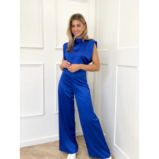 BoutiqueBlue-Satin Jumpsuit | Limited Edition