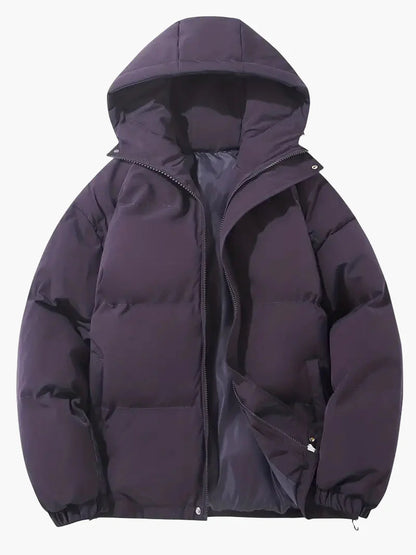 Heren donsjack met capuchon klassieke stijl voor de winter – Elegantie en stedelijke warmte