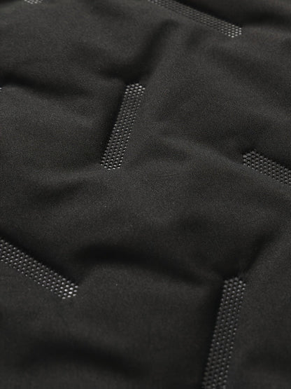 Gilet sans manches homme noir à capuche doublure polaire chaude matelassé