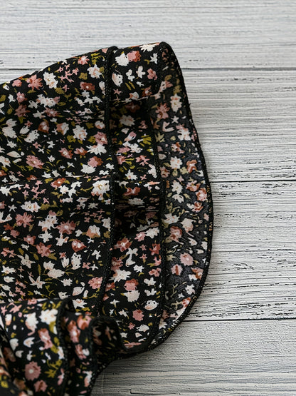 Elegant blommig blus med volangärmar för kvinnor - Avslappnad sommarstil