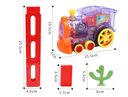 Automatisches Domino-Zugspielzeug für Kinder – Förderung von Fantasie und Koordination