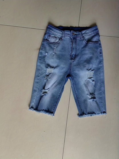 Bermuda casual strappato per donna – Stile urbano alla moda estate