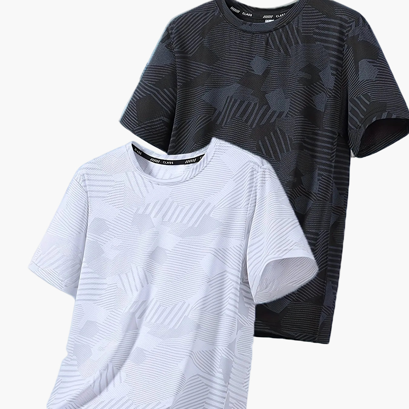 Atmungsaktives Herren-T-Shirt im tropischen Casual-Stil, kurzärmelig – 2er-Pack, ideal für den Sommer  
