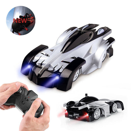 Voiture télécommandée murale pour enfants et adultes – Cascade, rotation 360°, LED, jouet interactif