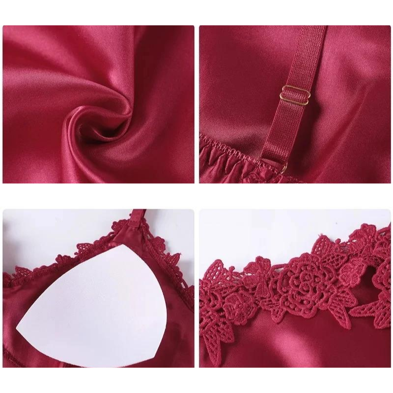 Ensemble de Nuit 5 Pièces Femme Élégant Style Kimono et Lingerie pour Maison et Détente