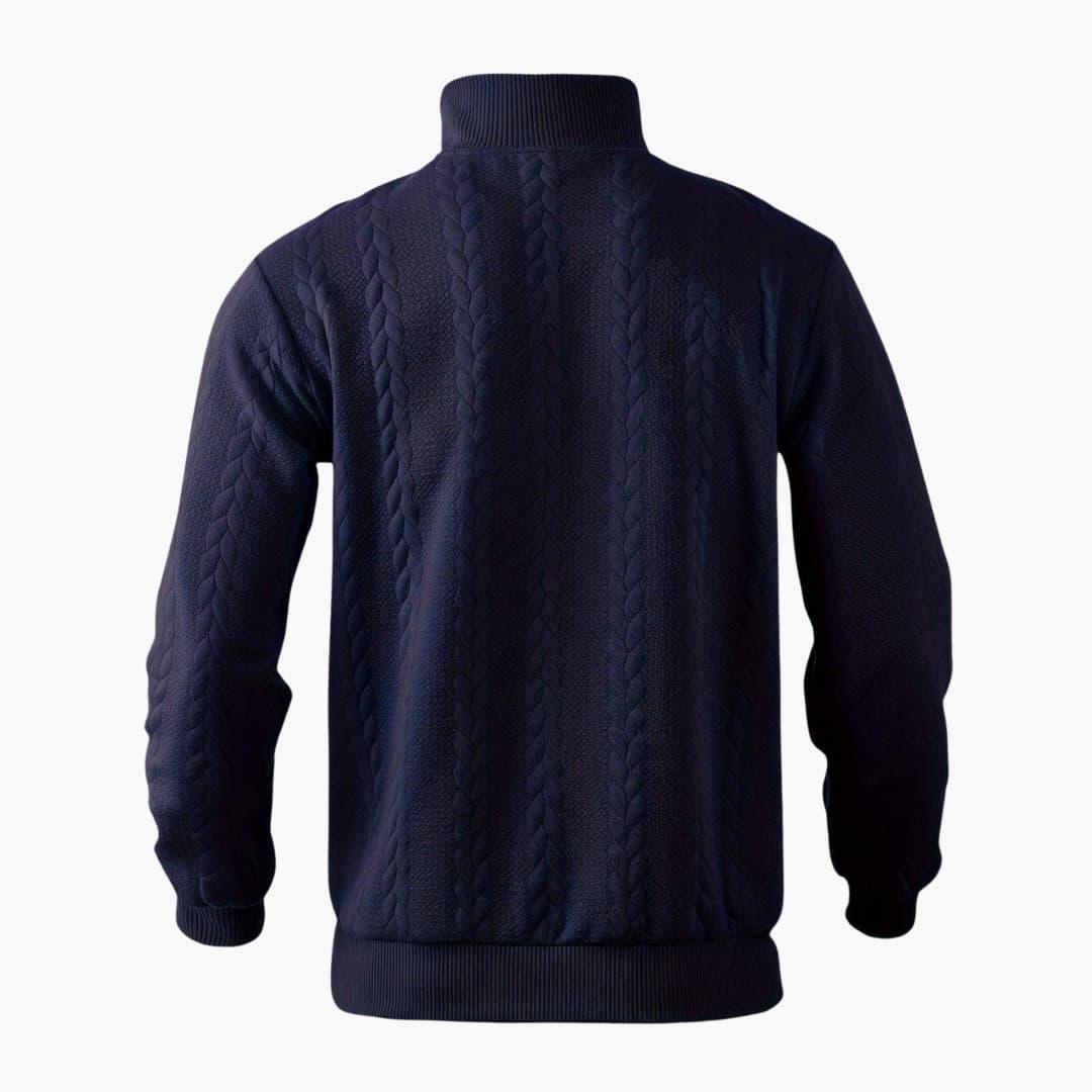 Halve rits trui voor heren, elegante gedraaide stijl voor herfst en winter