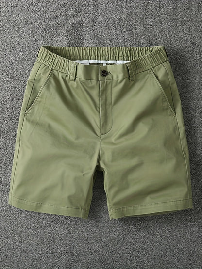 Shorts décontractés pour homme à taille élastique avec poches – Style urbain et polyvalent