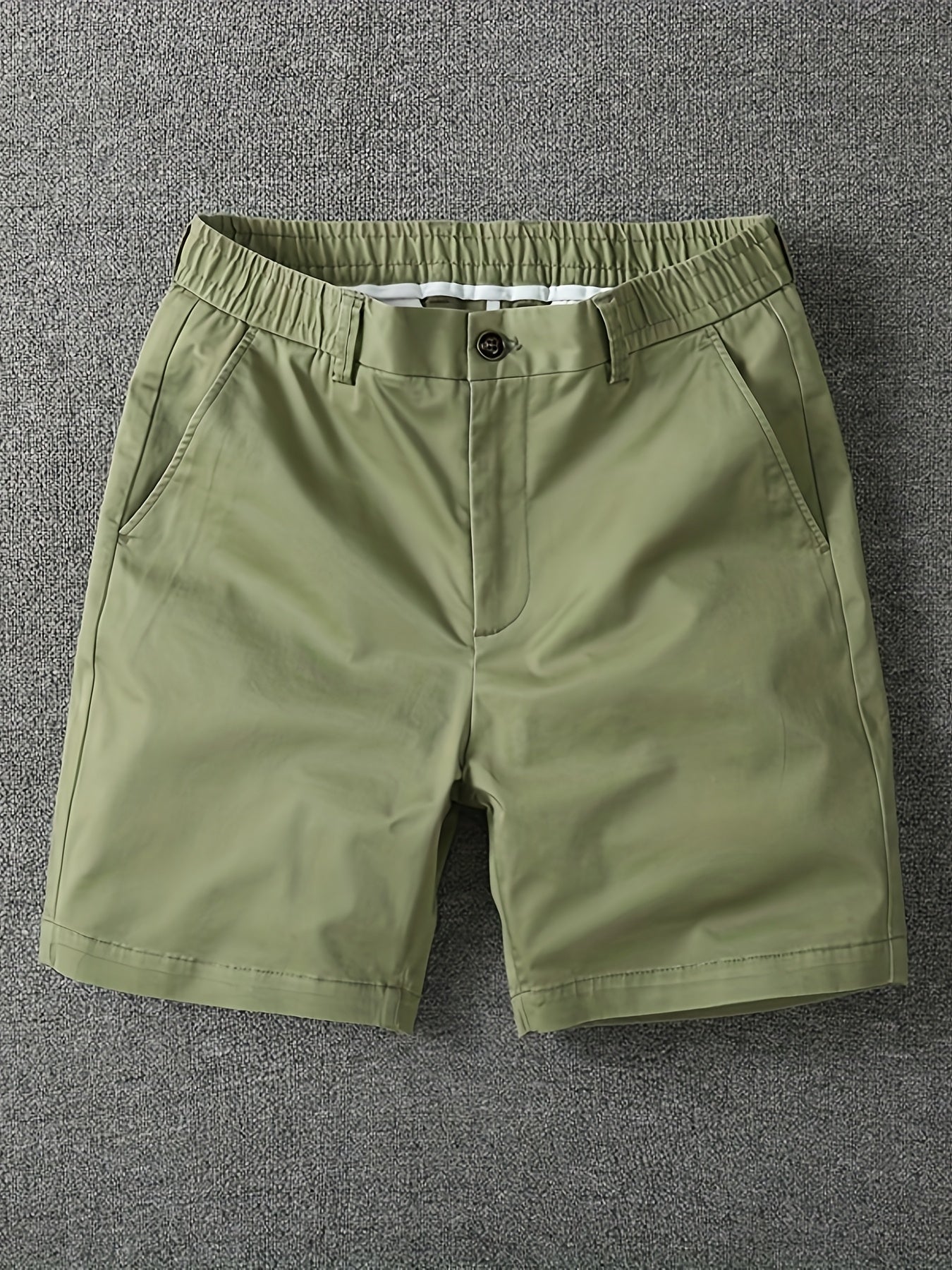 Shorts décontractés pour homme à taille élastique avec poches – Style urbain et polyvalent